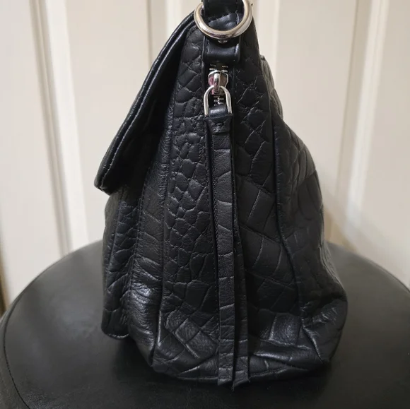 Aimee Kestenberg Leather Fifth Avenue Bag/Color: Black Croco - Picture 3 of 16